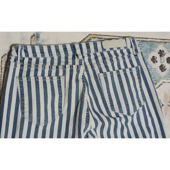 Rock & Roll Denim Womens Stripe High-Rise Flare Jeans tag 30x34 actual 30Wx31L - Picture 11 of 11